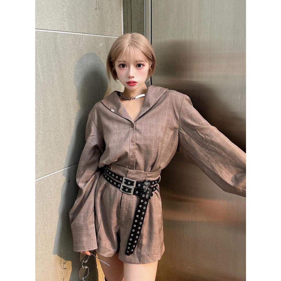 ダーリッチ Darich ダブルベルトオーバージャケットセットアップ