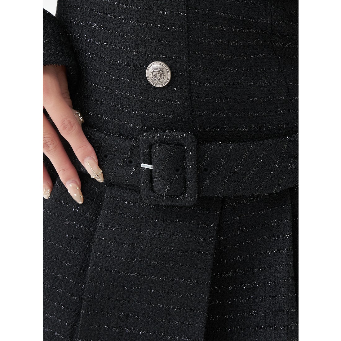 ダーリッチ Darich ボックスプリーツツイードミニワンピース