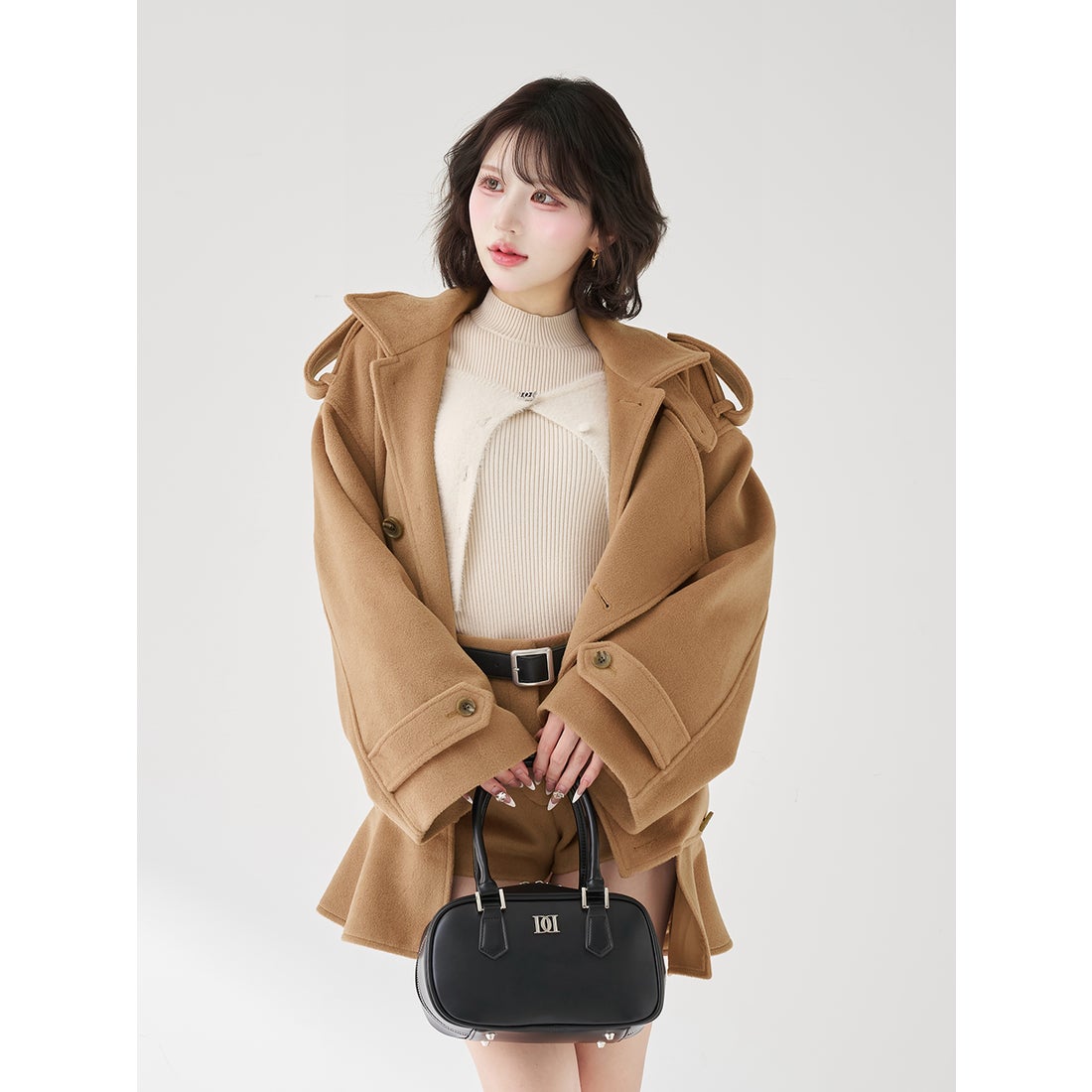 ダーリッチ Darich ドロップショルダージャケットコート （ベージュ