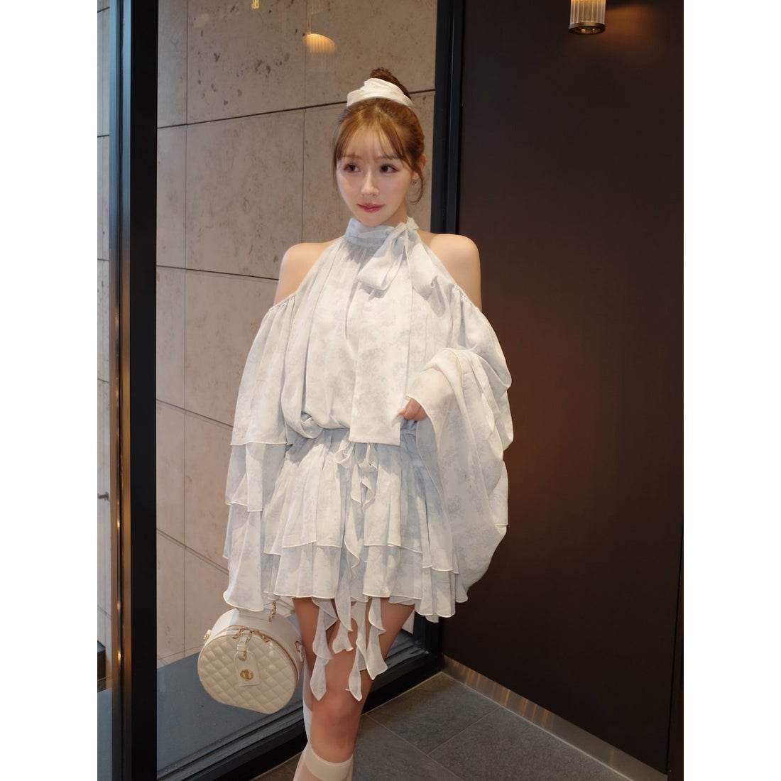 ダーリッチ Darich トワルドジュイシフォンフリルミニワンピース