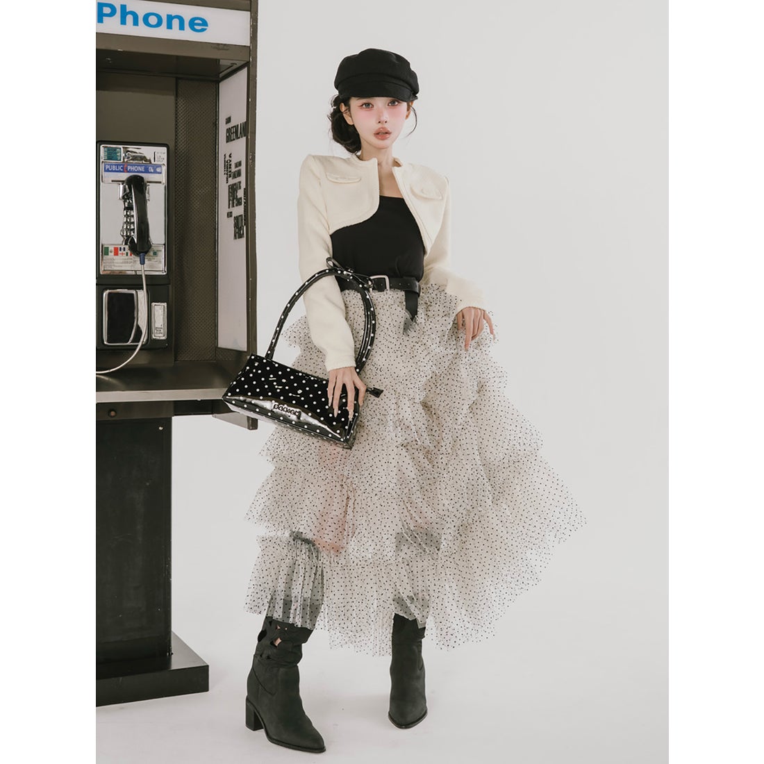 ダーリッチ Darich ツイードアンサンブルノースリミニワンピース