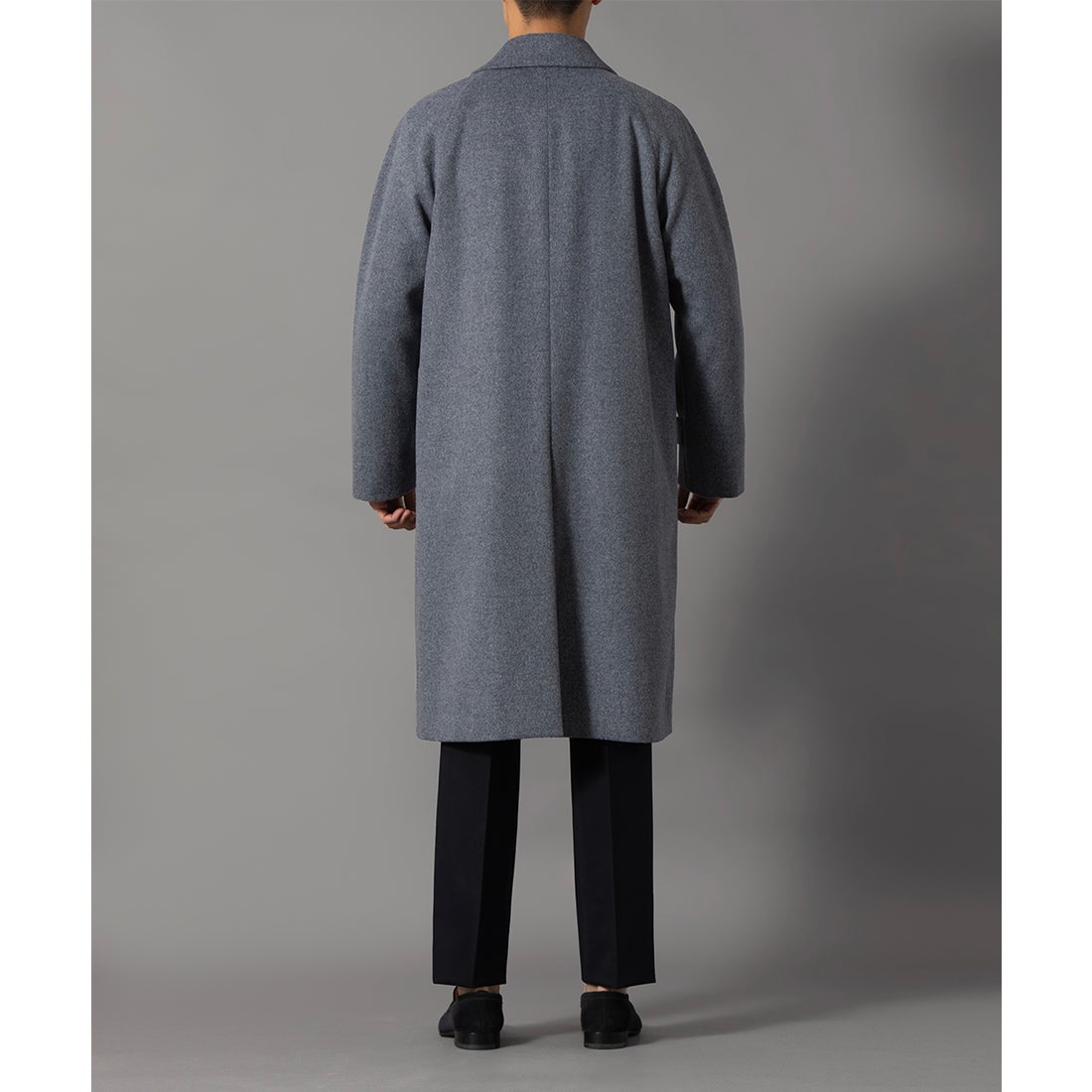 ウールアンゴラビーバーツイルバルカラーコート(ロングレングス