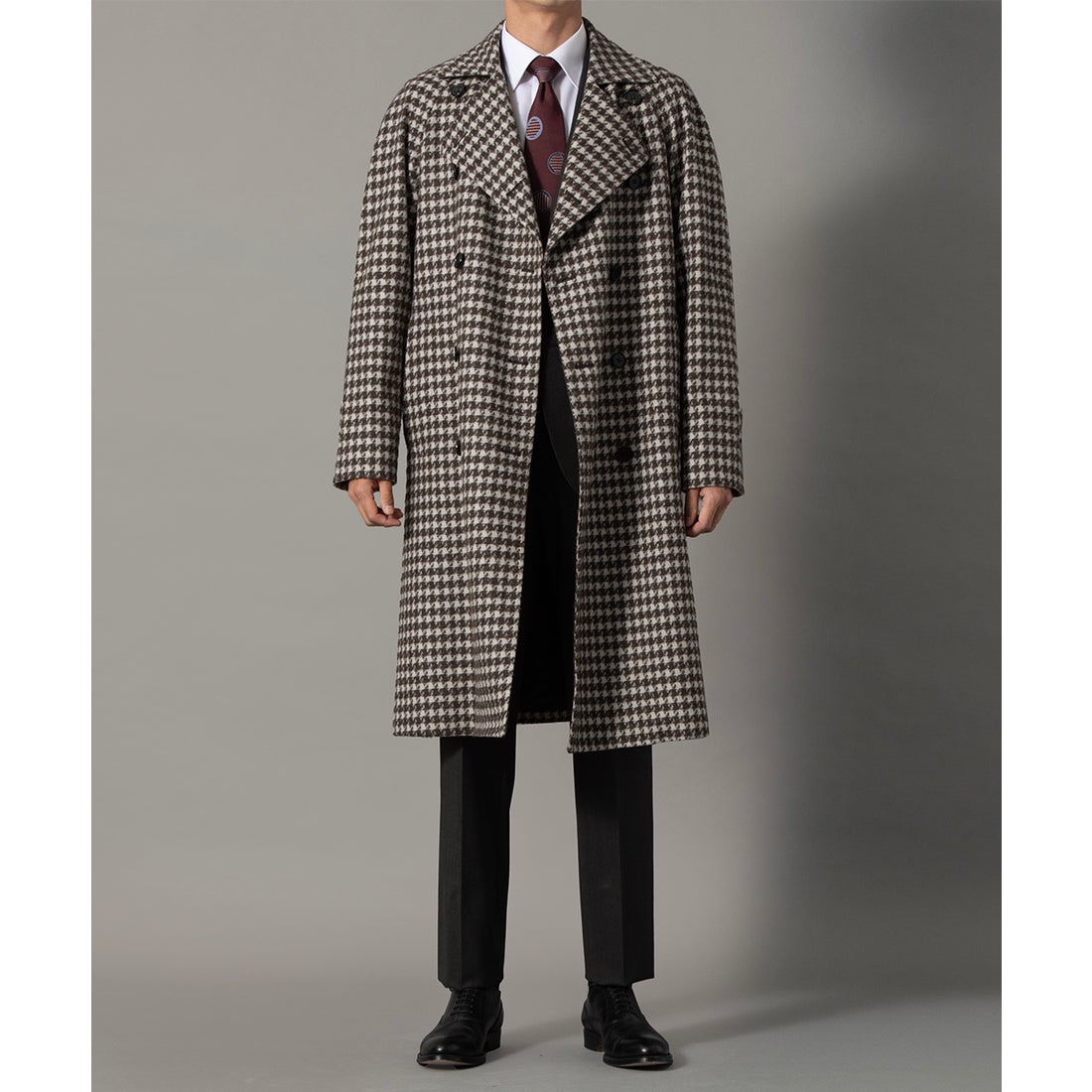 アルパカツイードコート(ロングレングス) （ベージュ） -D'URBAN