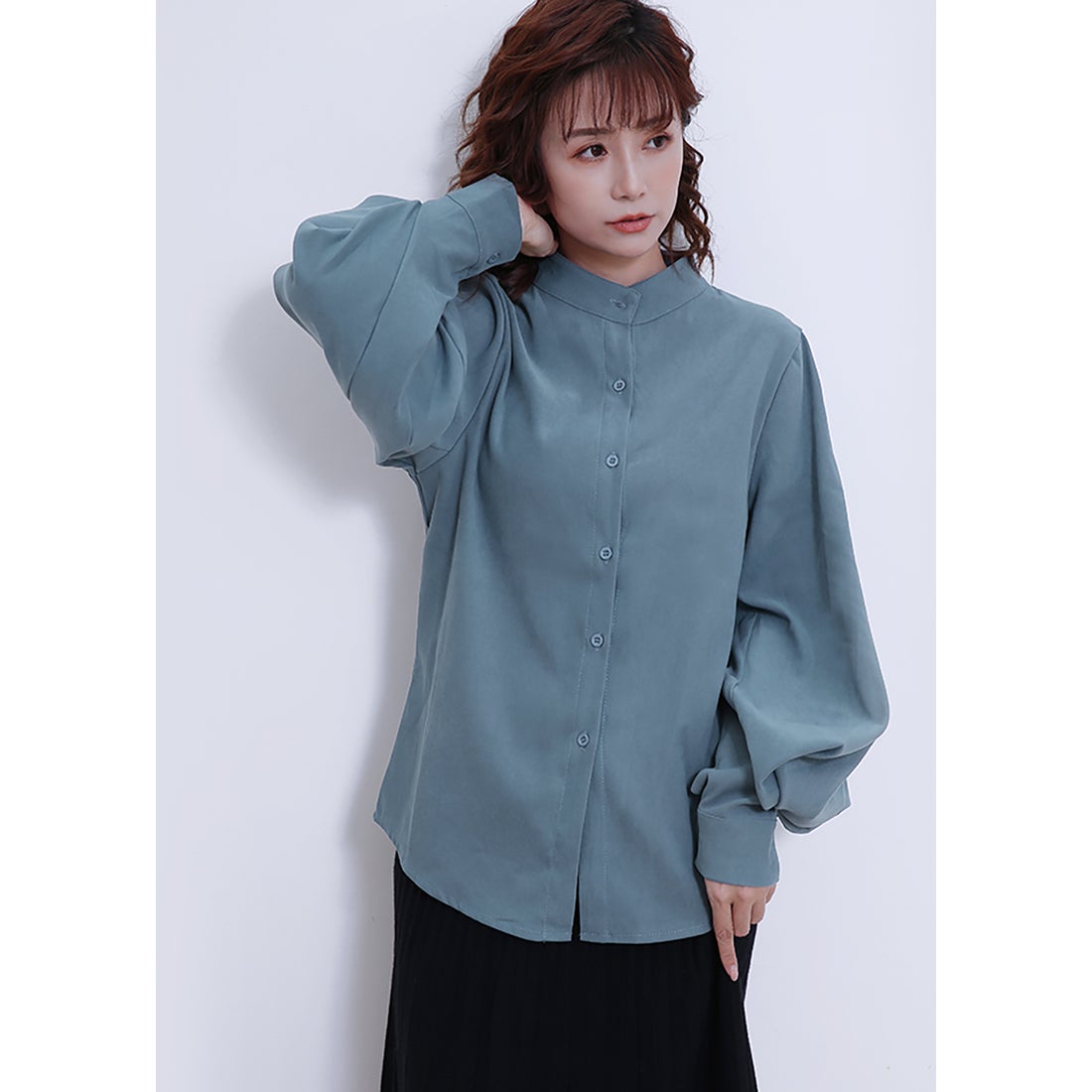 ドゥー ベル Doux Belle 秋新作 シャツ スタンドカラーシャツ