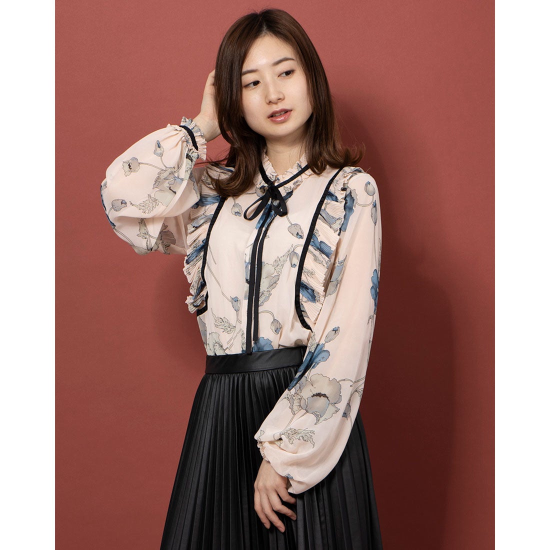 DOUBLE STANDARD CLOTHING 【Sov.】ポリエステルシフォンJeana