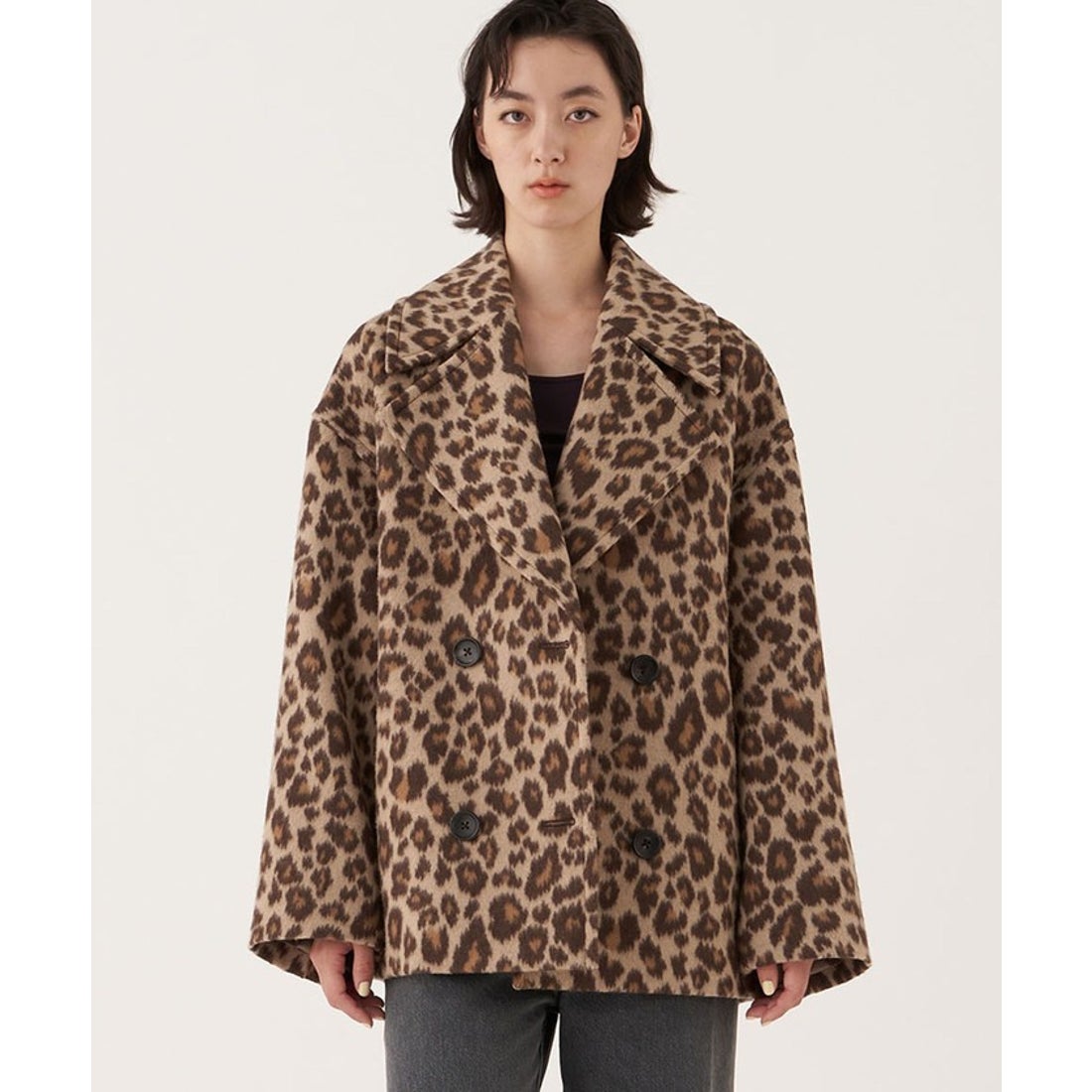 DES PRÉS デ・プレ DES PR?S レオパードジャカードシャギー ビック