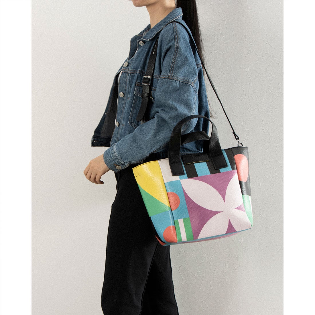 デシグアル Desigual 幾何学模様 ミドルトートバッグ （マルチ） -waja