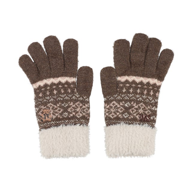 ダックス DAKS 婦人 ニット手袋 （L/ブラウン） -ファッション通販