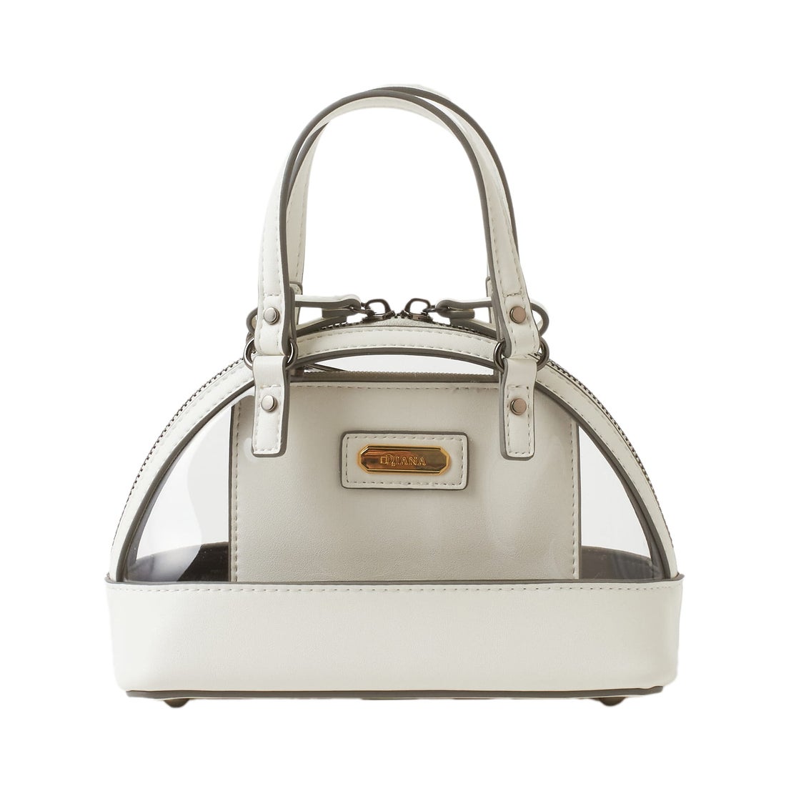 ダイアナ DIANA ハンドバッグ（Mサイズ） （白合皮スムース） -靴