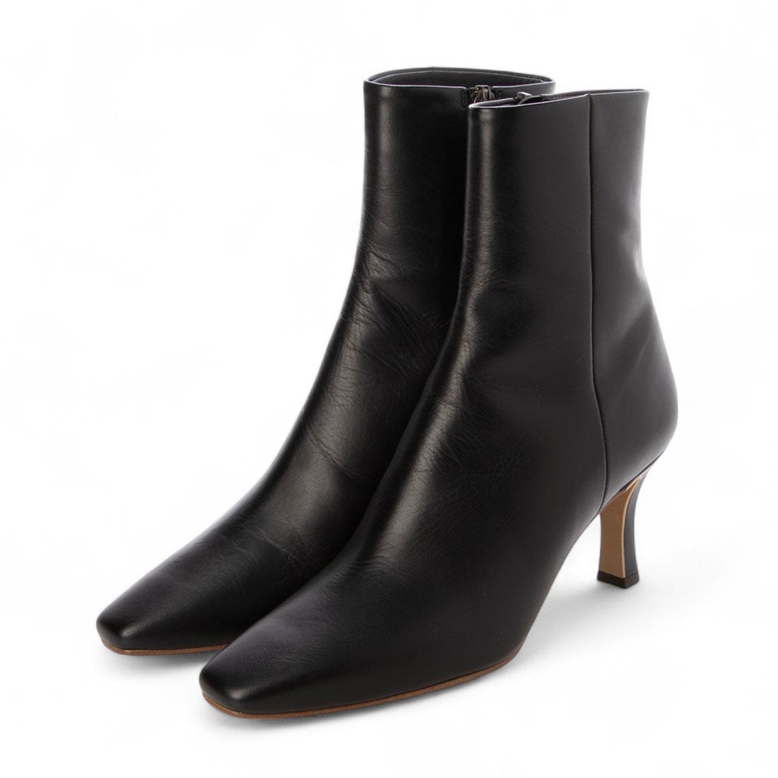 ダイアナ DIANA ショートブーツ （黒カーフ） -アウトレット