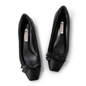 ダイアナ DIANA フラットパンプス （黒カーフ） -靴＆ファッション通販