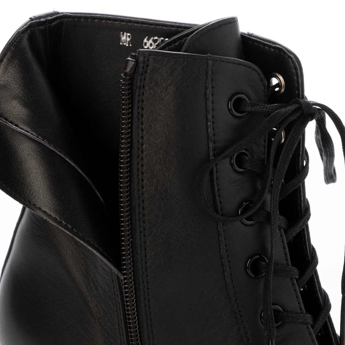 ダイアナ DIANA レースアップショートブーツ （黒カーフ