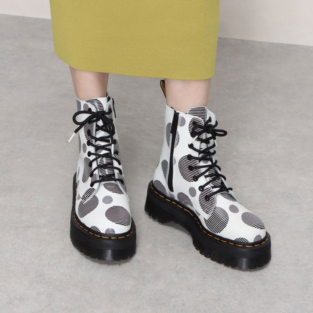 ドクターマーチン Dr.Martens レディース 8ホールブーツ JADON POLKA