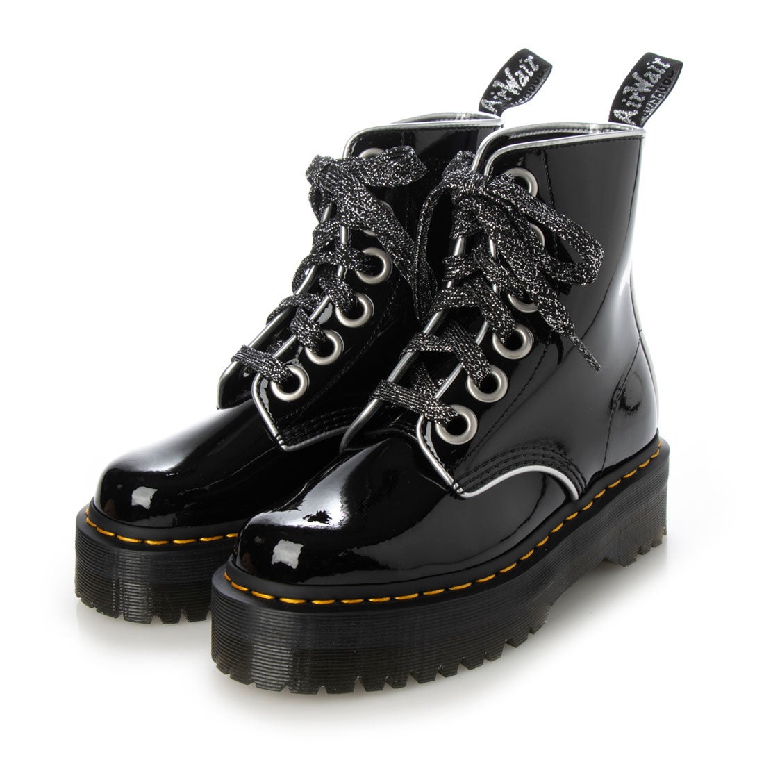 ドクターマーチン Dr.Martens モリー 厚底 パテント シルバー 27343016