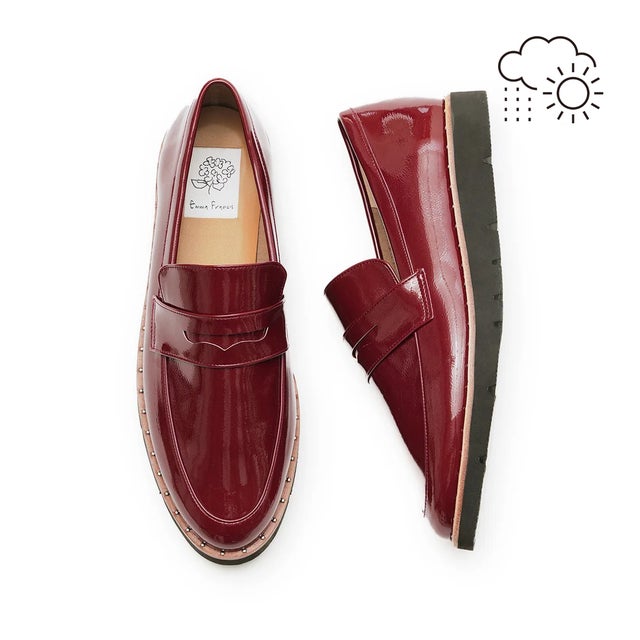 fitfit 撥水ソフトストレッチモカシン （バーガンディー