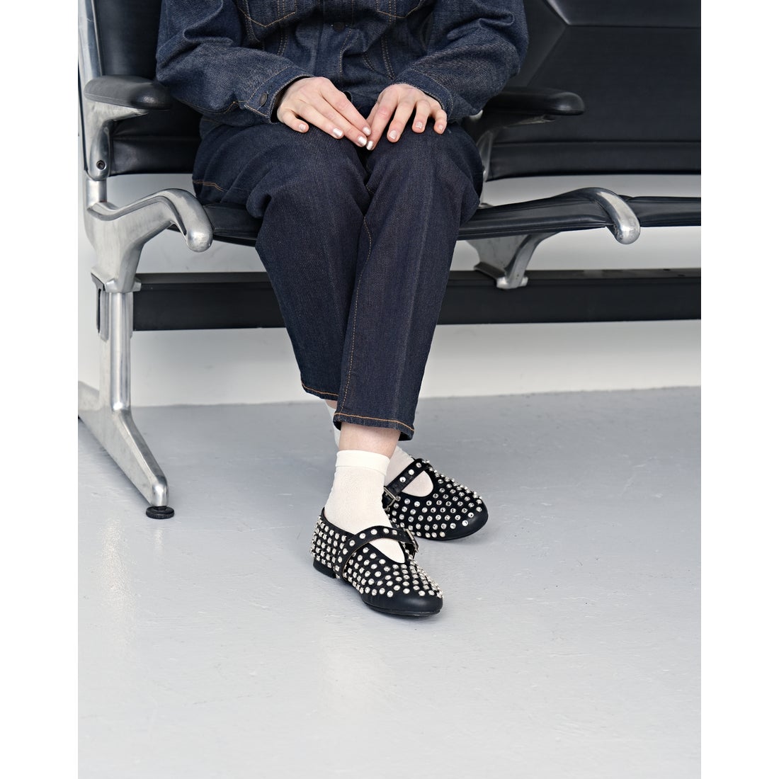 スタッズ メリージェーン （ブラック スムース） -Emma Francis / エマ