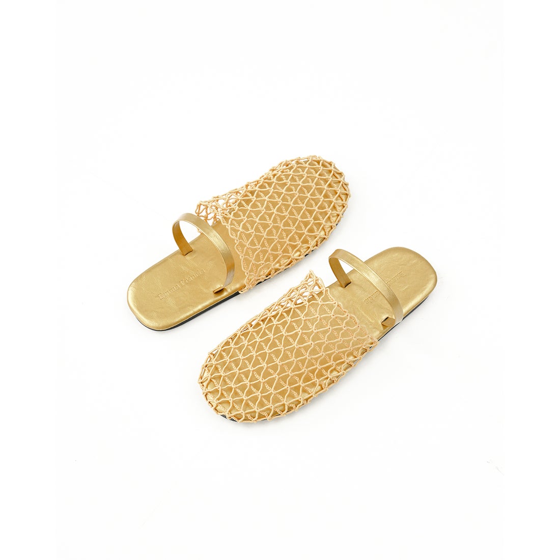 フラット メッシュ編み サンダル （ゴールド メッシュ） -Emma Francis