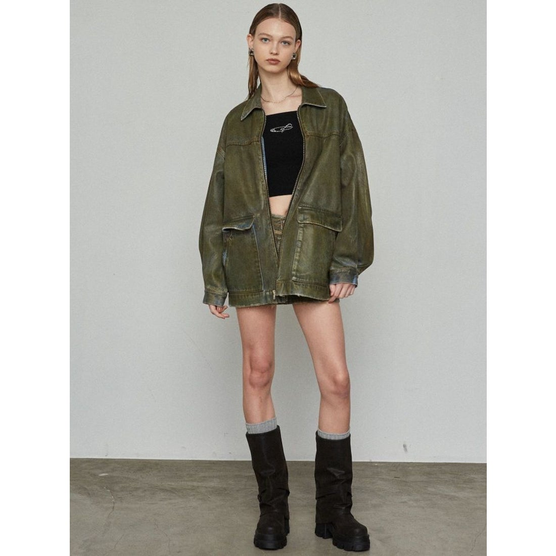 エモダ EMODA カバータンクブーツ （ブラック） -ファッション通販