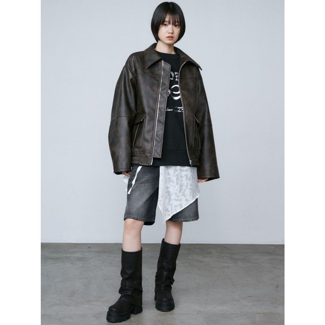 エモダ EMODA カバータンクブーツ （ブラック） -ファッション通販