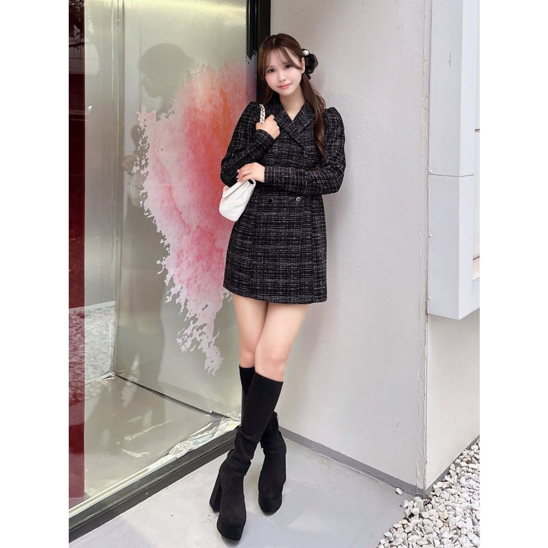 イートミー EATME バックルベルトロングブーツ （アイボリー） -靴