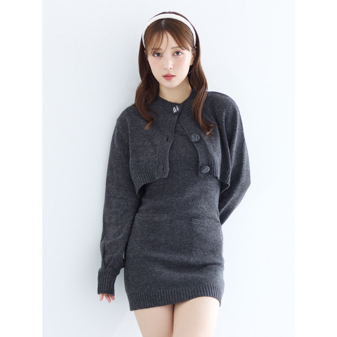 エイミーイストワール EIMY ISTOIRE EIMYロゴボタンニットセット