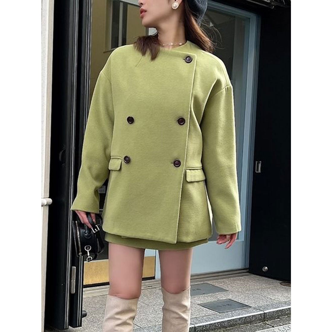 EIMY ISTOIRE エイミーイストワール eimy istoire バイカラーボタン