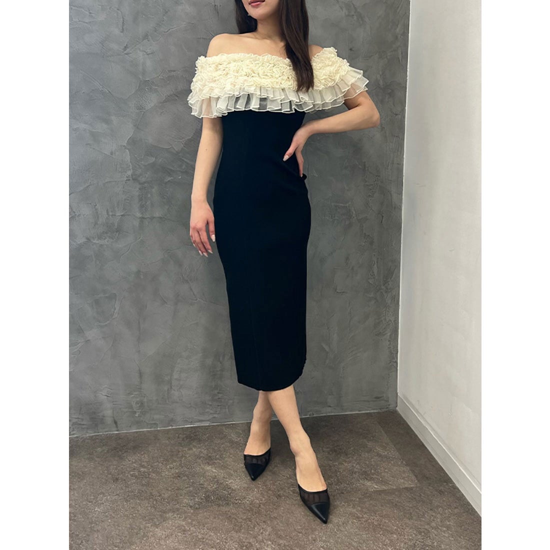 エイミーイストワール EIMY ISTOIRE デコレーションフリルオフショル