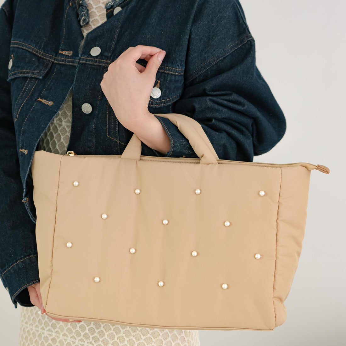 &EVOL/イーボル】【撥水・A4/PC対応】×shiho コラボパールバック