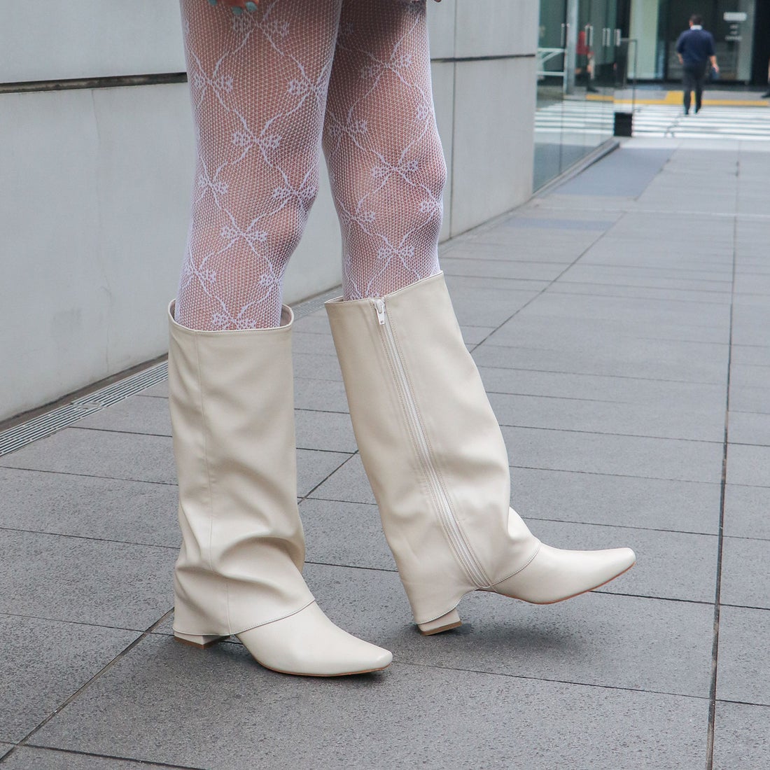 EVOL/イーボル】 フレアワイドシャフトロングブーツ IX5497