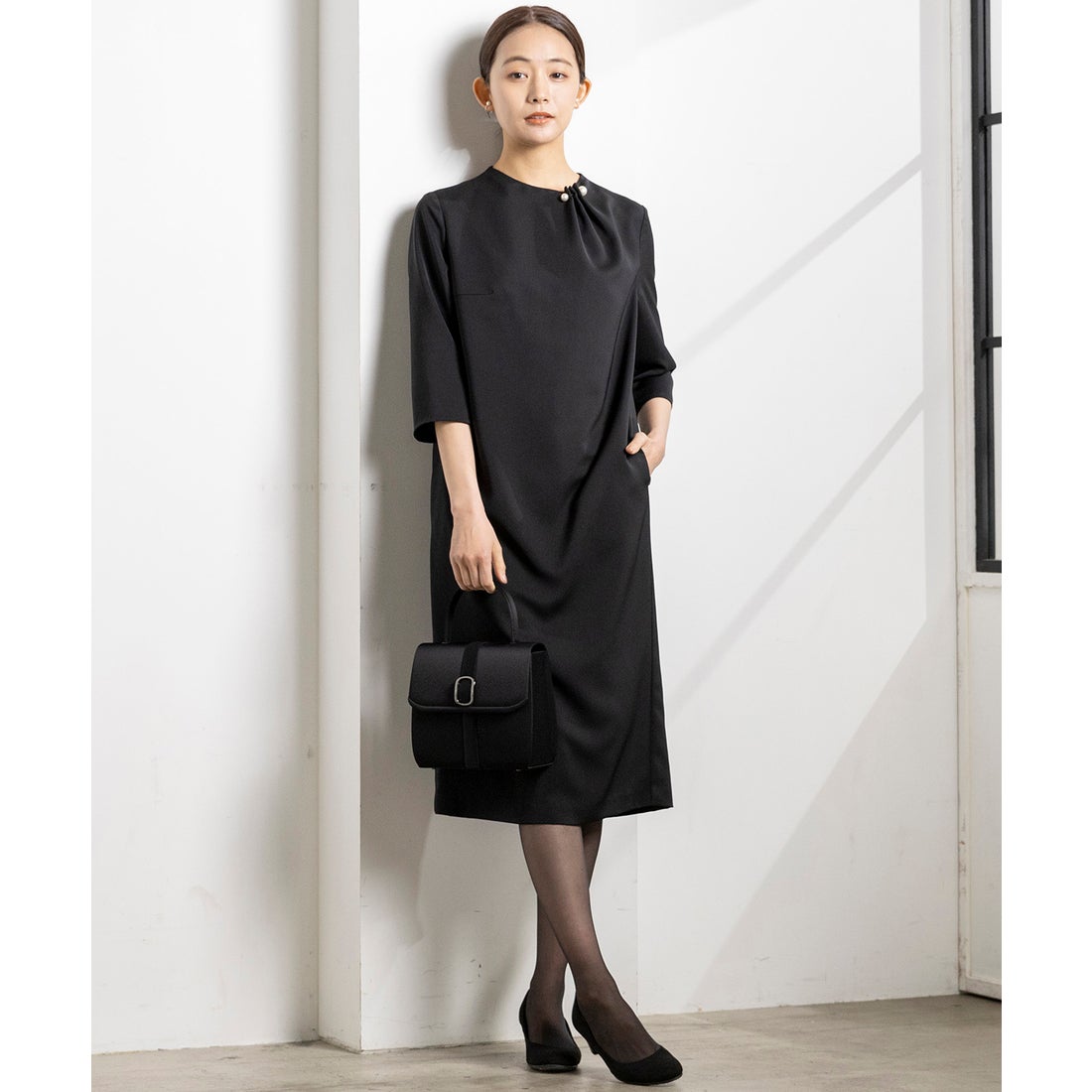 form forma 【kaene】【喪服】《夏素材》ワンピース/七五三/ブラック