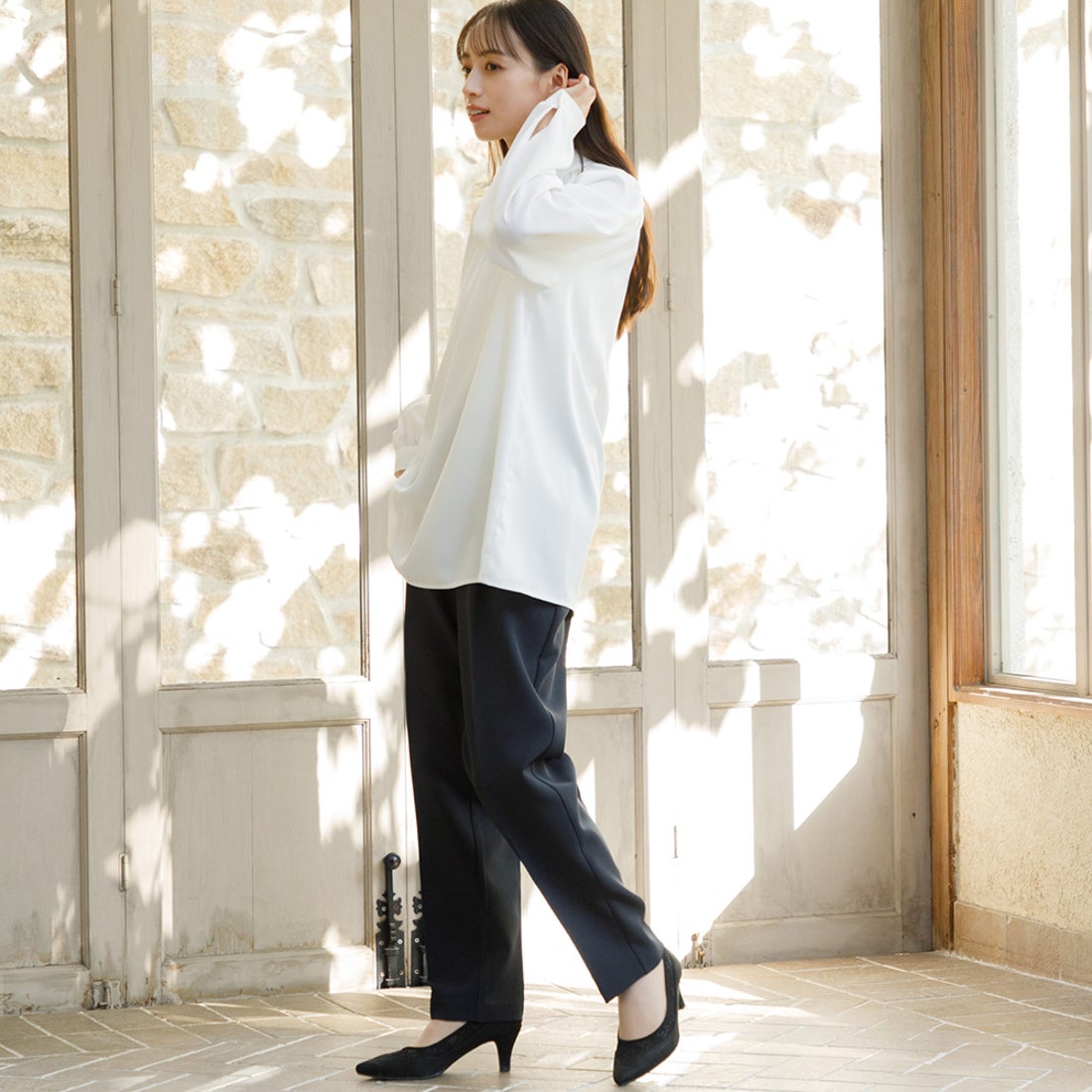 form forma 単品ボウタイ付きブラウス/ウォッシャブル対応/セレモニー