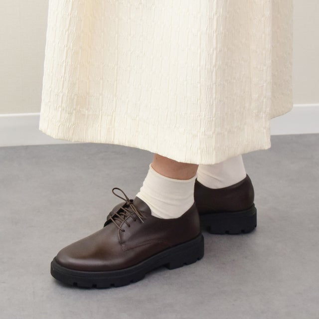 ファビオルスコーニ FABIO RUSCONI ラウンドトウ厚底レースアップ