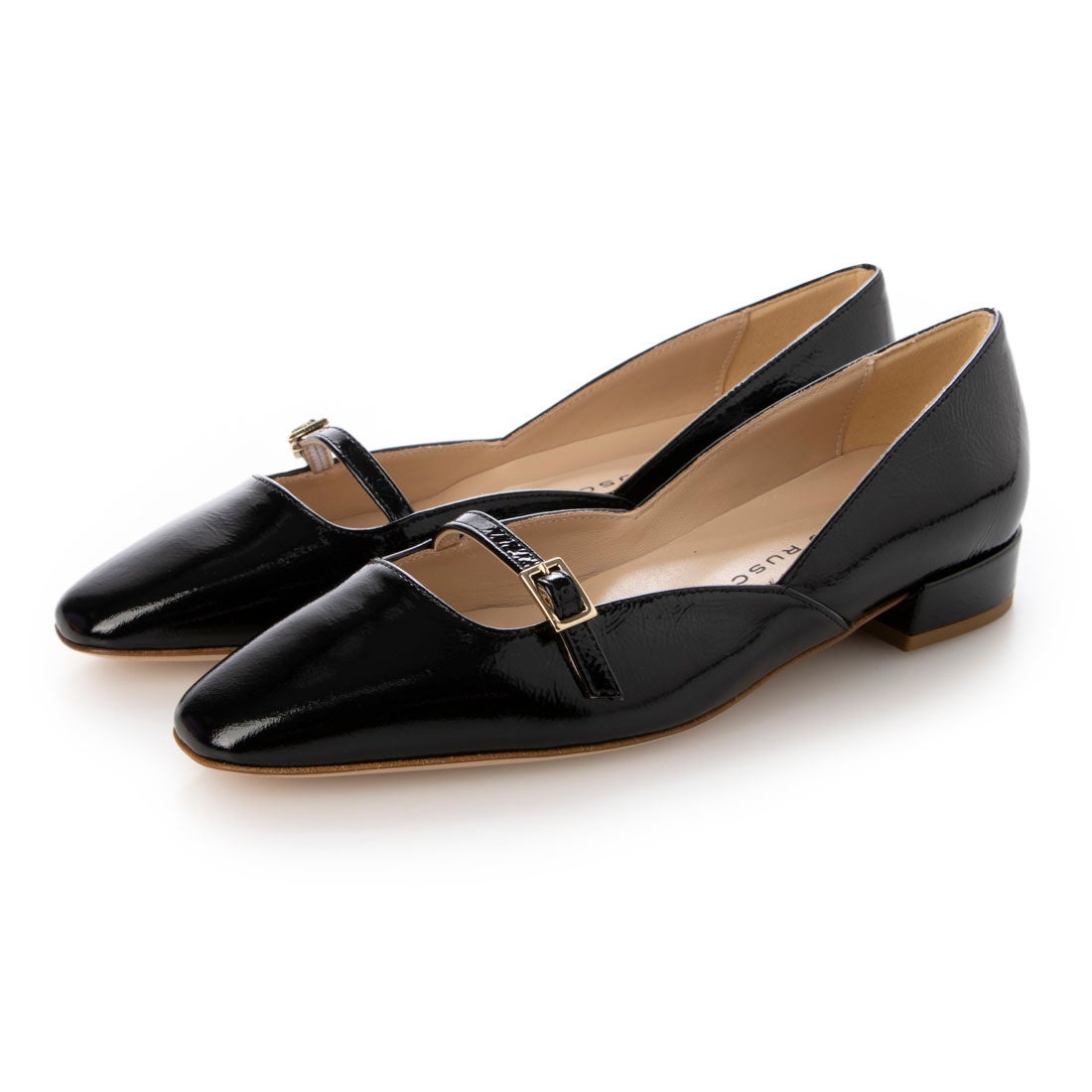 ファビオルスコーニ FABIO RUSCONI スクエアトゥストラップパンプス