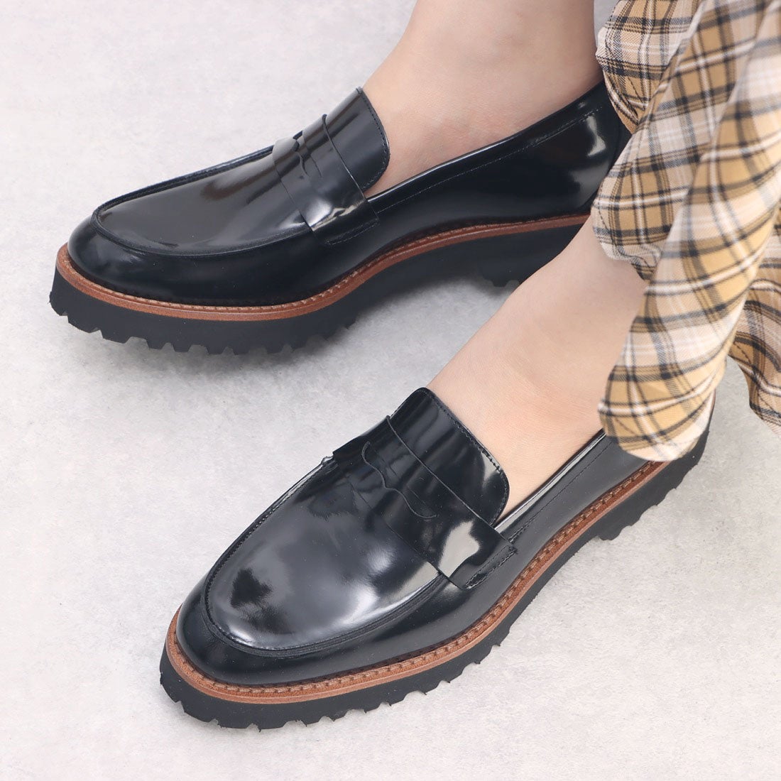 ファビオルスコーニ FABIO RUSCONI EVAタンクソールモカシューズ