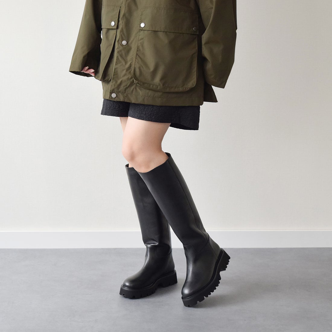 ファビオルスコーニ FABIO RUSCONI ラウンドトウトラックソールロング