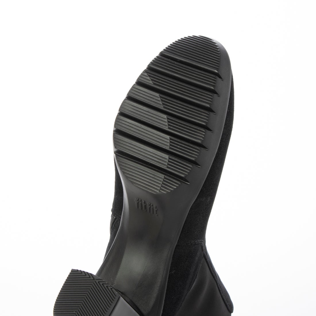 フレックスヒールサイドゴアブーツ2 （ラメブラック） -fitfit