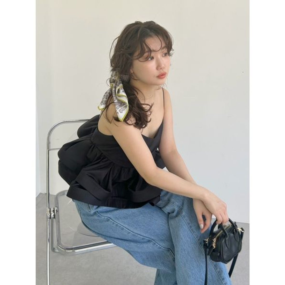 フレイ アイディー FRAY I.D ラッフルヘムデザインキャミソール （WHT