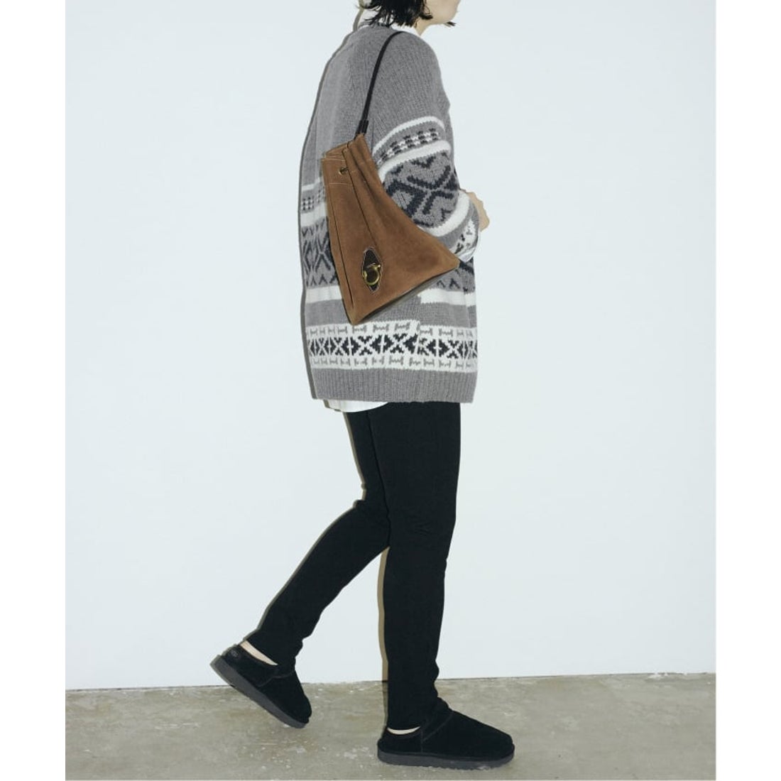 フレームワーク FRAMeWORK ≪追加≫ジャガードカーディガン 2 （グレー