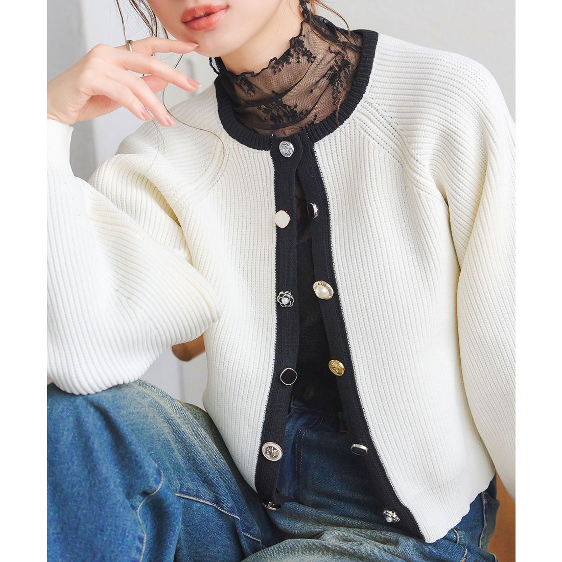 コウベレタス KOBE LETTUCE 多ボタンニットカーディガン [N1161