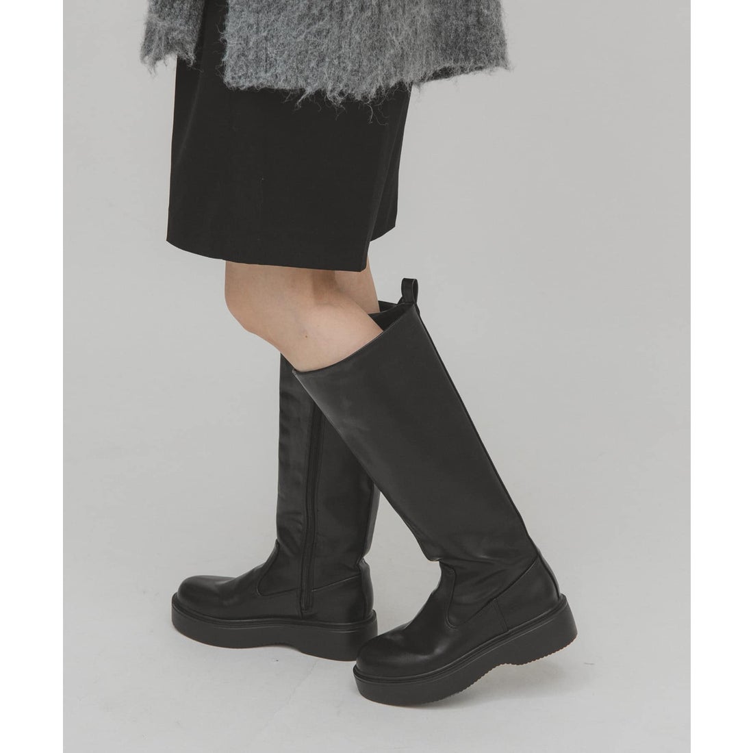 ケービーエフ KBF プラットフォームロングブーツ （ブラック