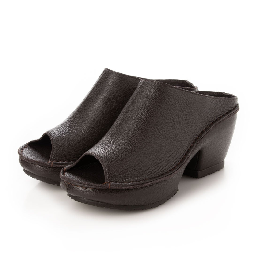 ヒナ デイ グリーン Hina Day Green オトナオープントゥミュールレザー