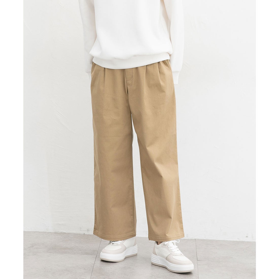 Honeys チノワイドストレート（股下64cm） ボトムス パンツ