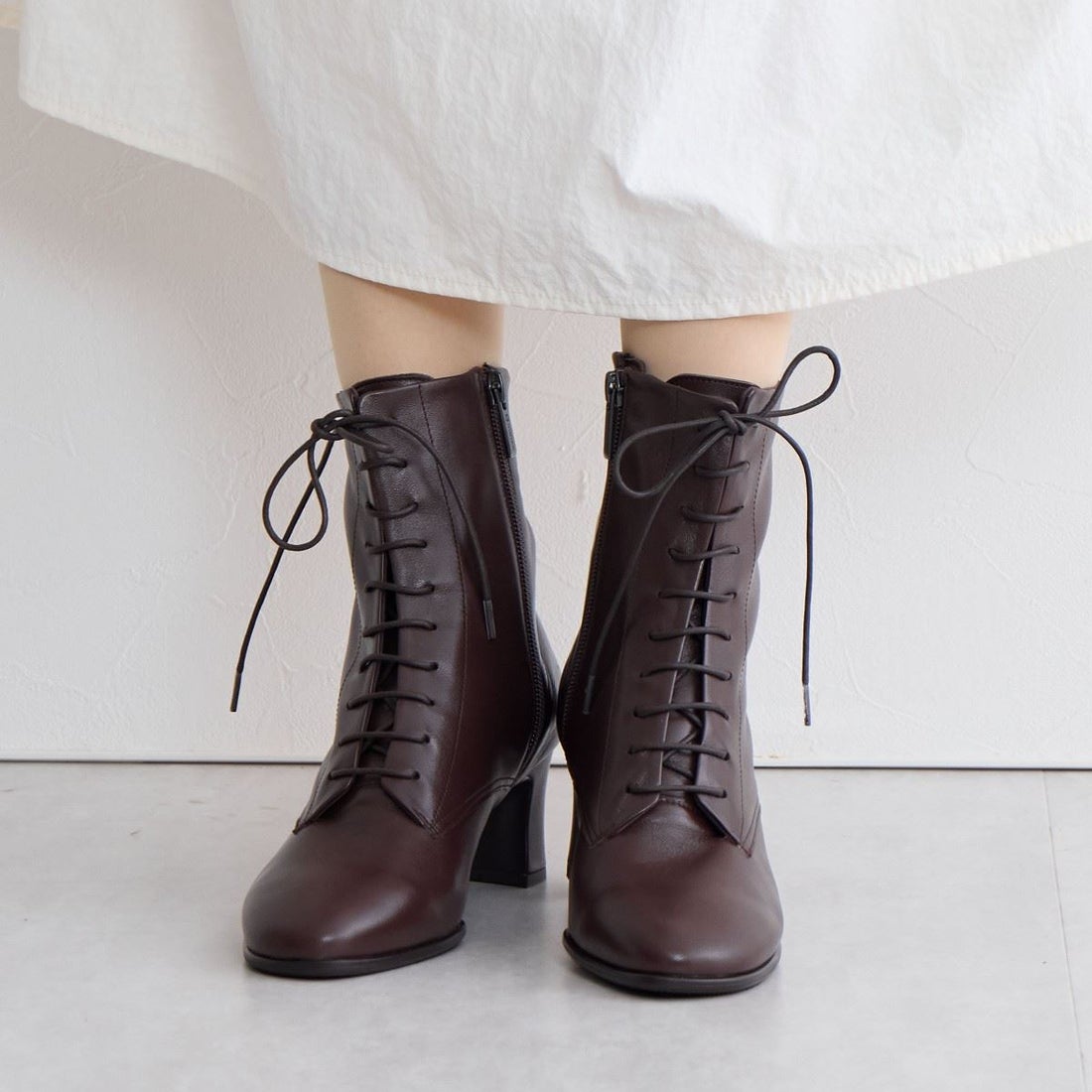 ヒミコ 卑弥呼 レースアップヒールブーツ/641422 （Dブラウン） -靴