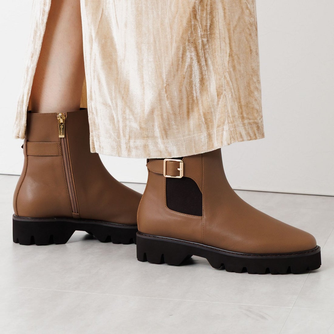 ヒミコ 卑弥呼 トラックソールサイドゴアベルトブーツ/651406