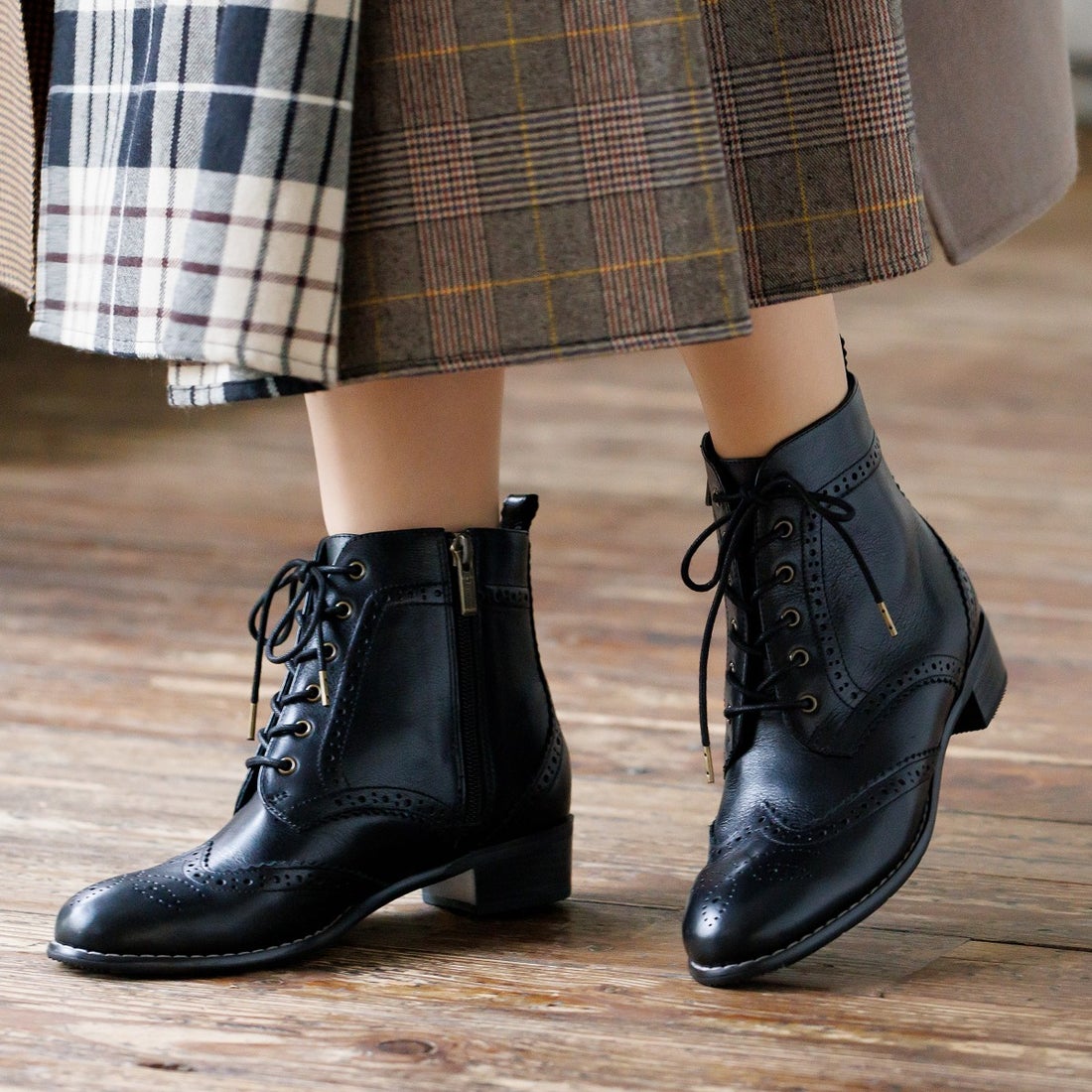 ヒミコ 卑弥呼 レースアップブーツ/623402 （ブラック） -アウトレット