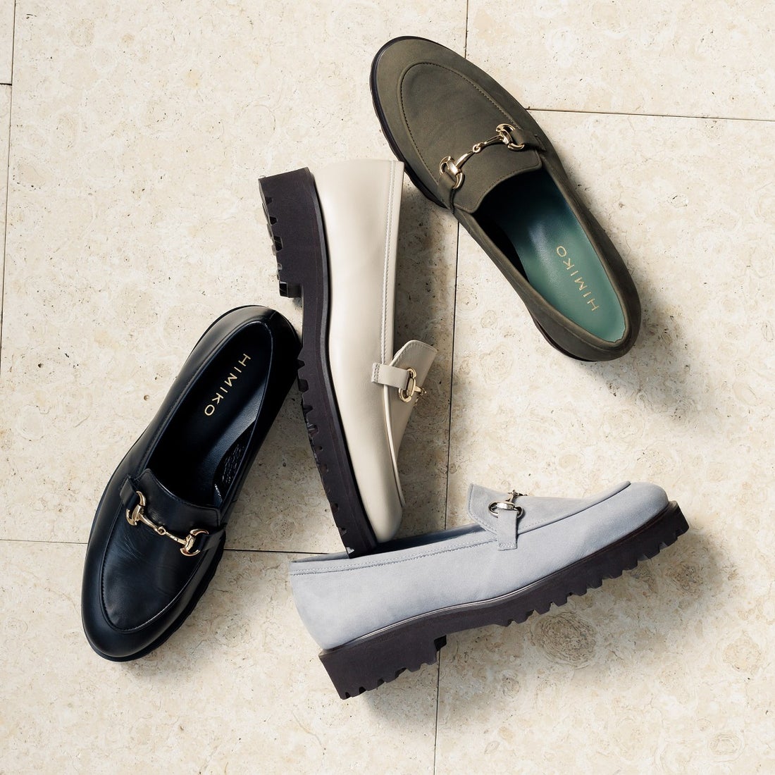 ヒミコ 卑弥呼 【撥水レザー】トラックソールビットローファー/631306