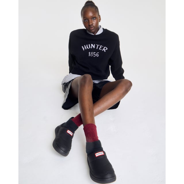 ハンター HUNTER レディース イン/アウト パッファーニットブーツ