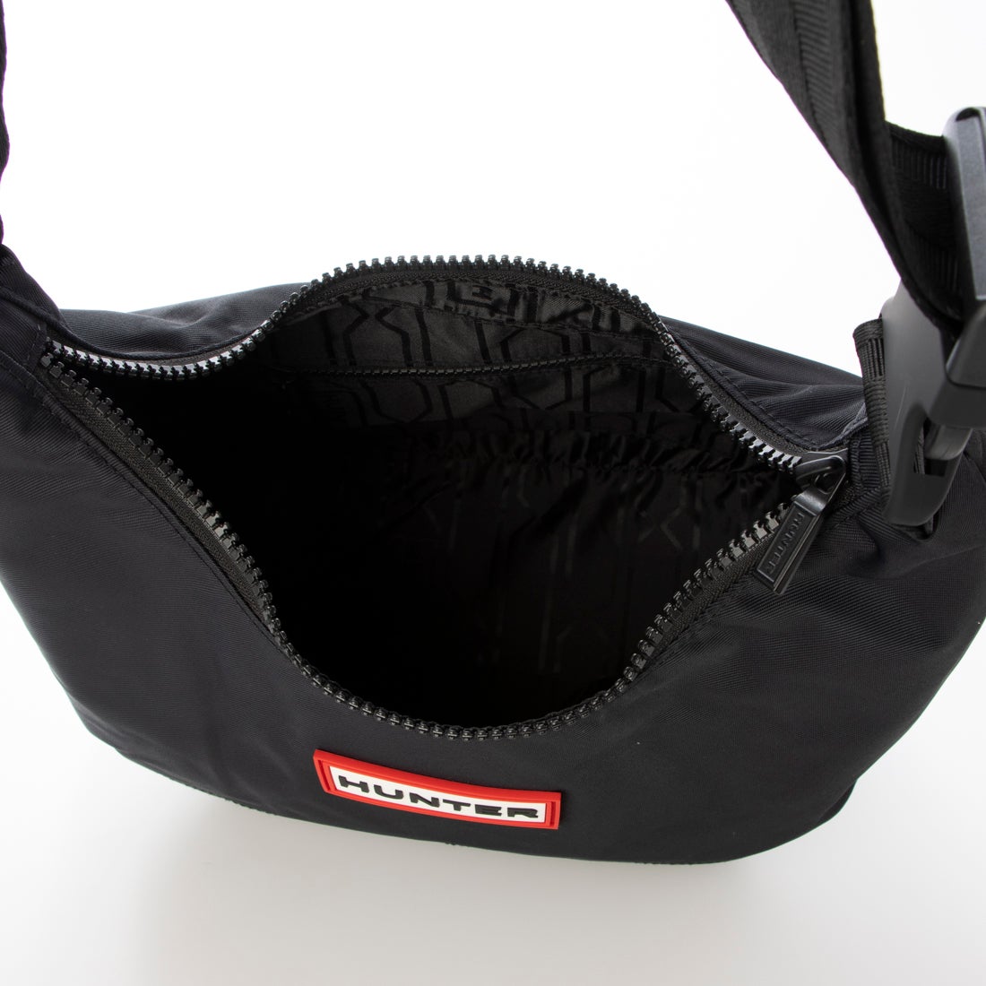 ハンター HUNTER ナイロン ミディ ホーボー （ブラック） -靴