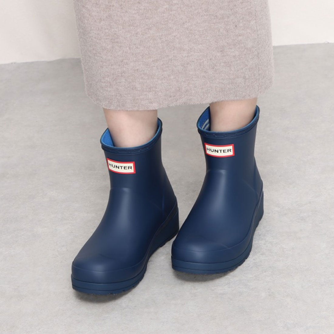 HUNTER/長靴/レインブーツ/ショート/青/24cm/24.5cm/25cm HUNTER/長靴