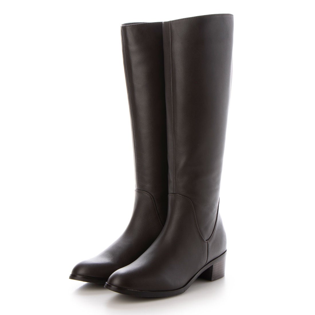 イング ing バックファスナーロングブーツ （ダークブラウン） -靴